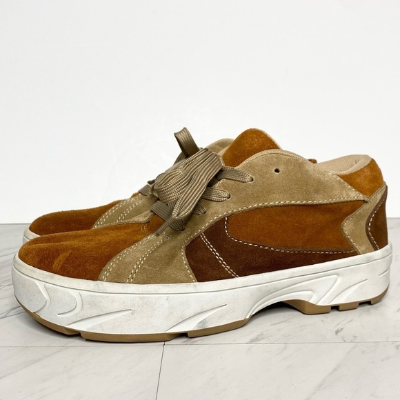 Jeffrey Campbell Limit Platform Brown Suede Sneaker 8 - Picture 1 of 15